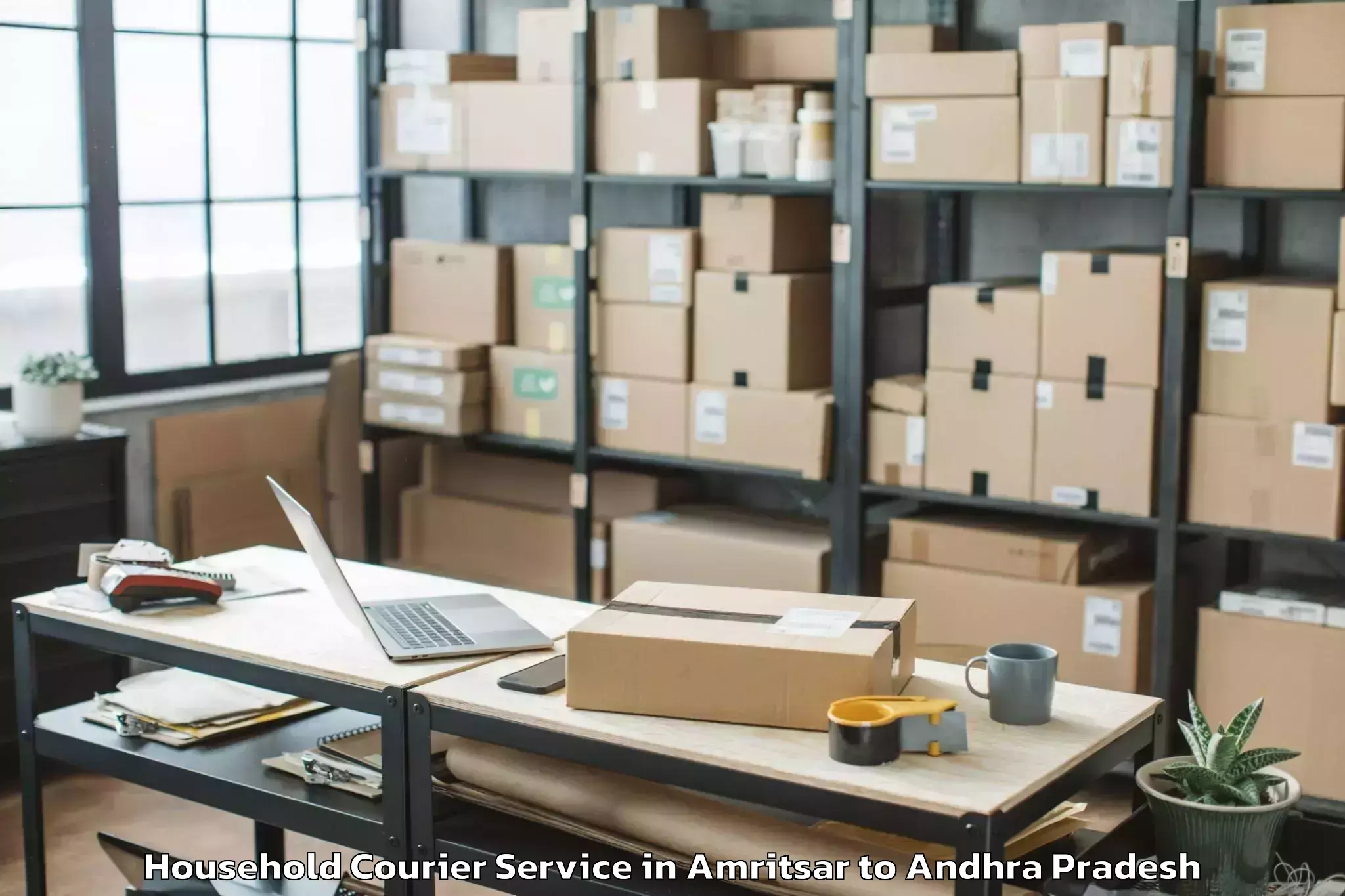 Book Amritsar to Vajrapukotturu Household Courier Online